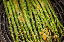 Air Fryer Asparagus with Garlic Parmesan