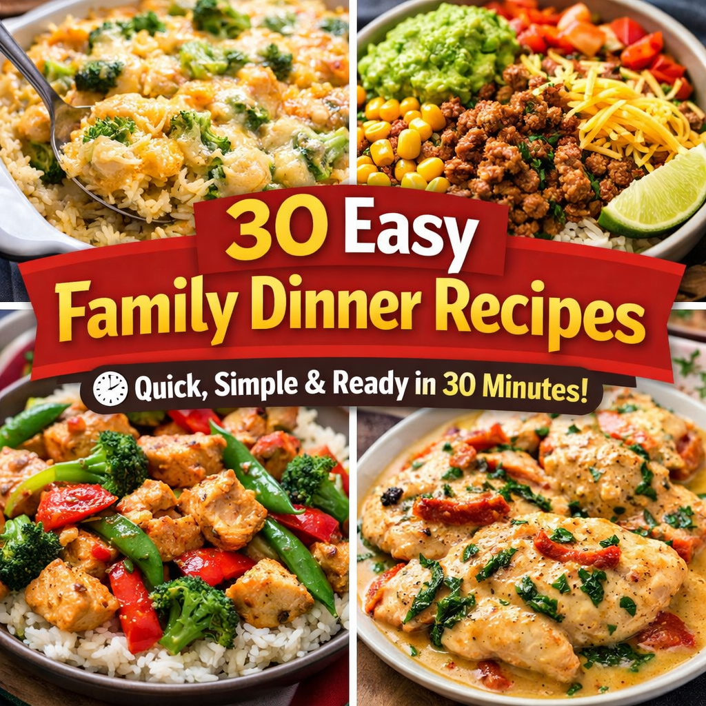 30 Easy Family Dinner Recipes (Quick, Simple, and Delicious)